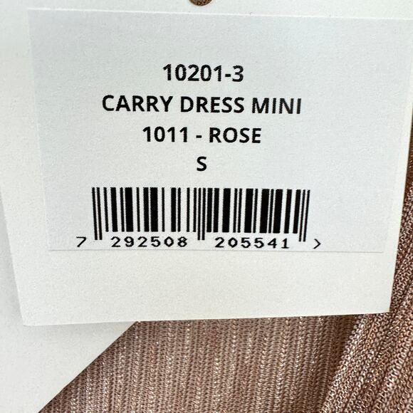 Sabina Musayev Womens Carry Mini Dress Size S Sparkle Party Occasion Rose Gold - Picture 4 of 9